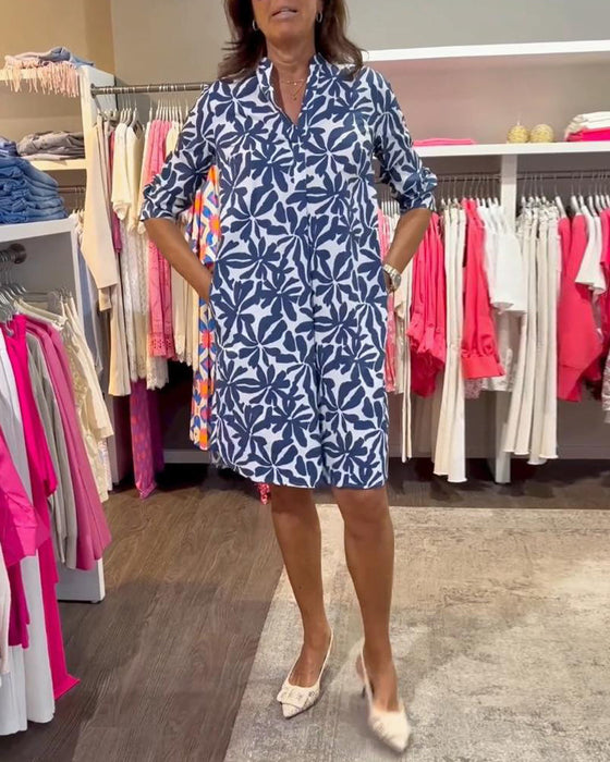 Above knee printed casual dress