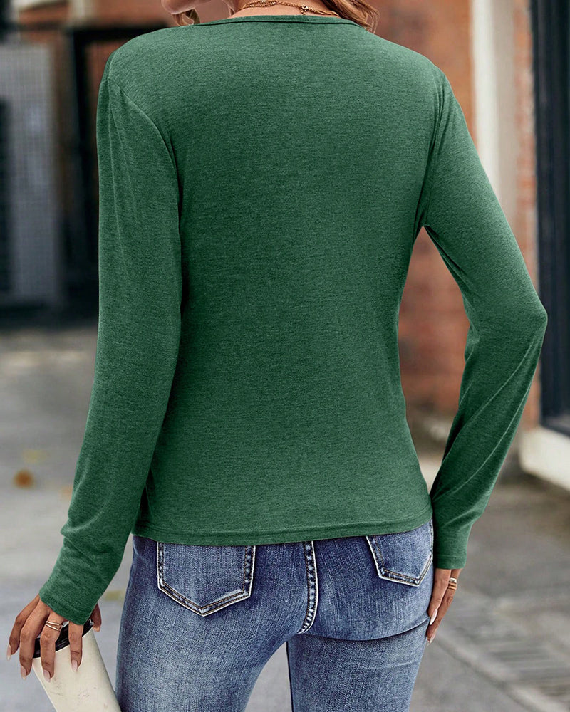 Elegant Top with V-Neck