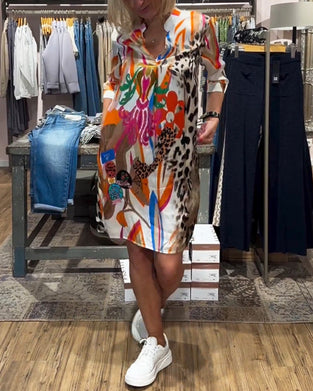 Women's daily casual color dress