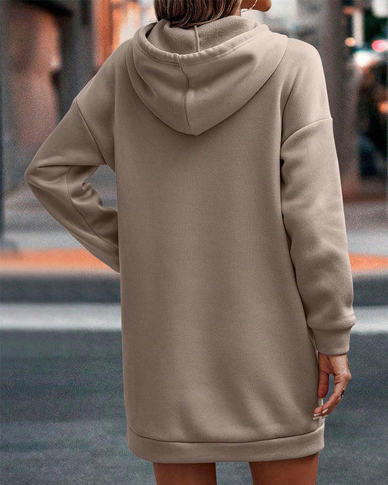Drawstring Hoodie Dress
