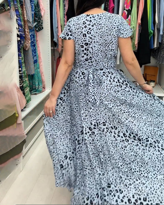 Short Sleeve V-Neck Dress