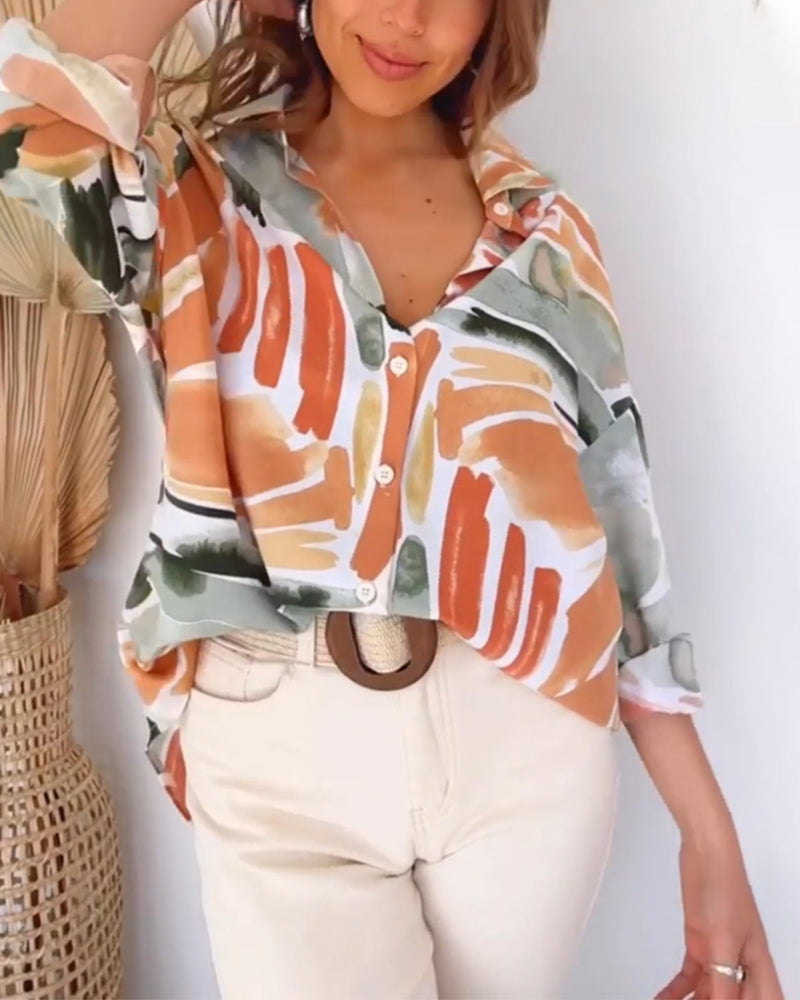 Colorful loose commuting shirt