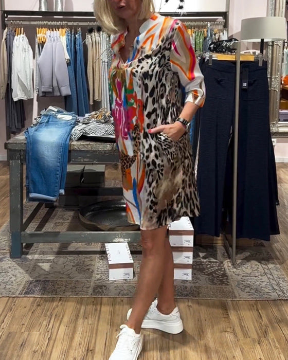 Women's daily casual color dress