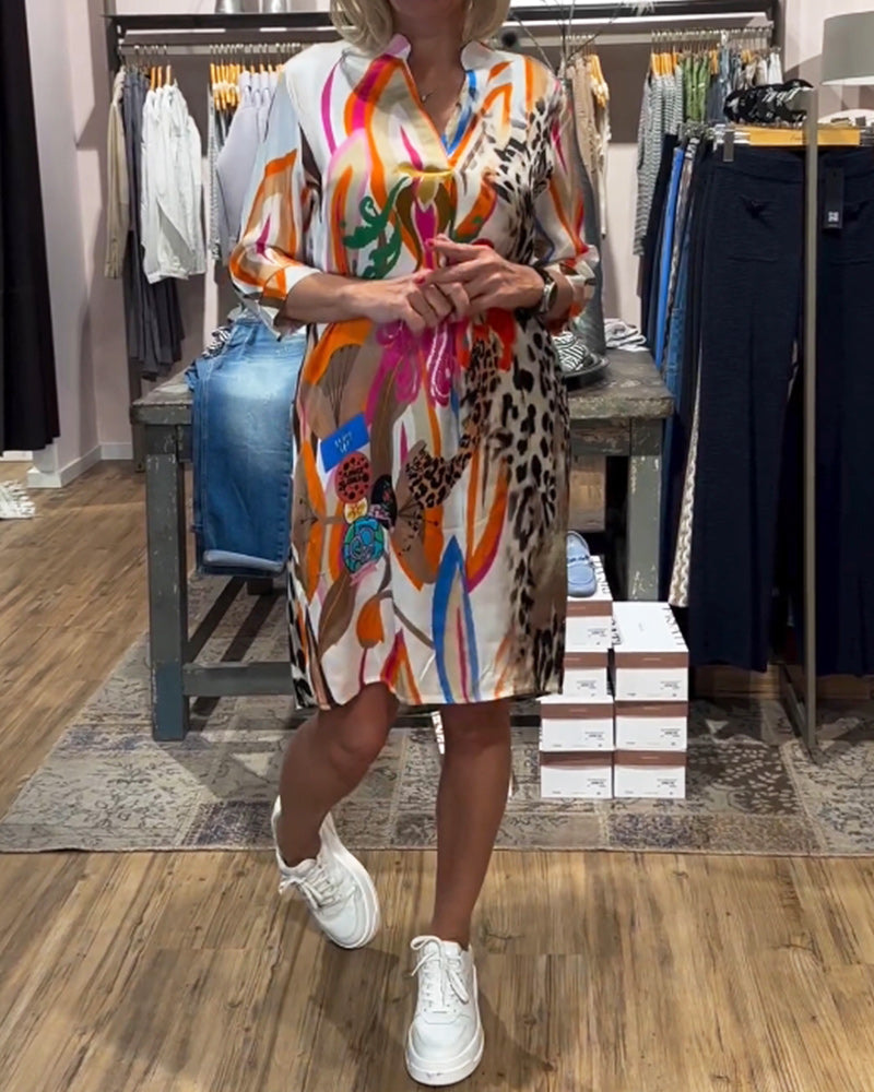 Women's daily casual color dress