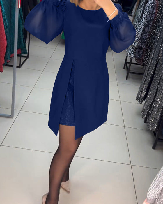 Elegant solid color dress