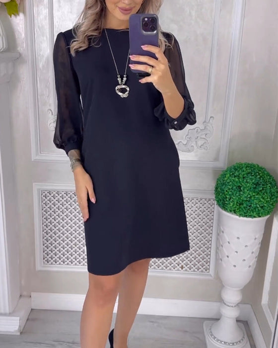 Solid color simple elegant dress