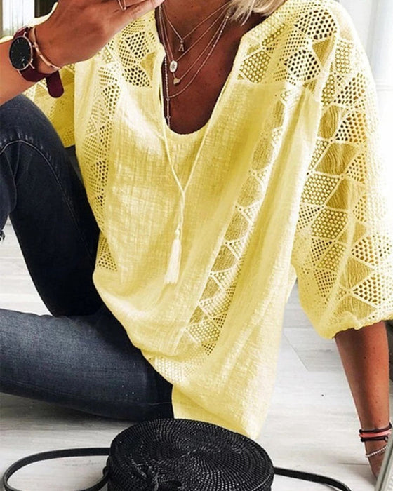 U-neck Lace Top
