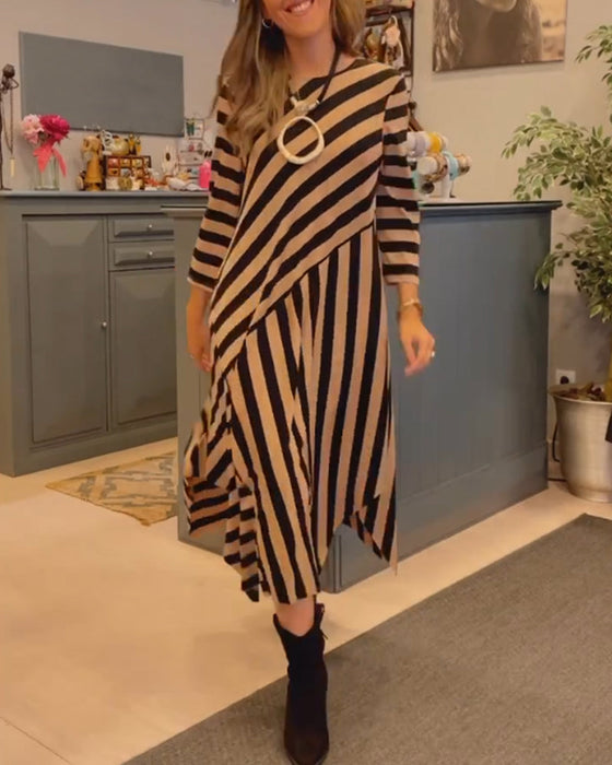 Striped Loose Casual Dress