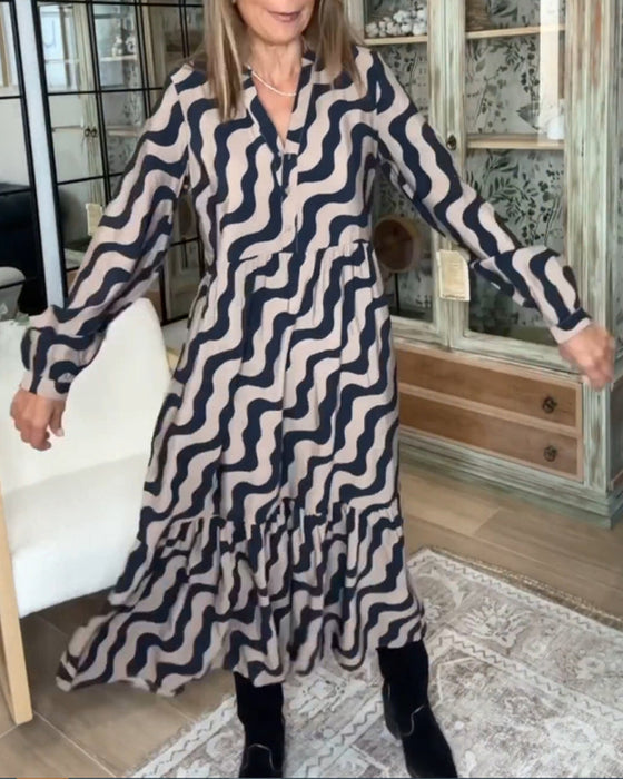 Printed Long Loose Dress