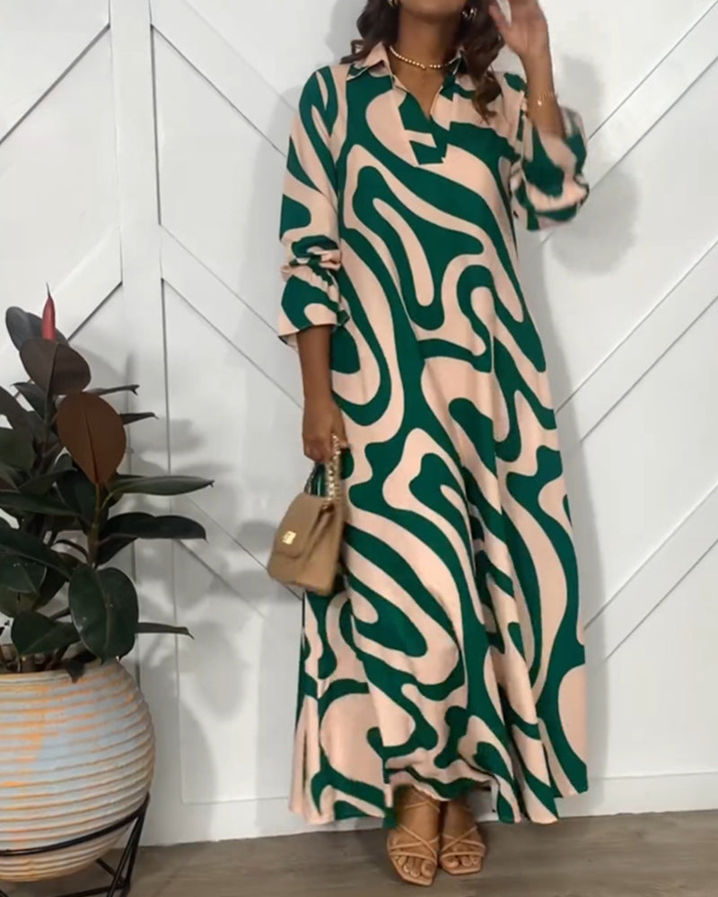 Elegant loose long sleeve dress