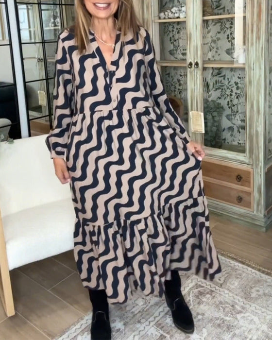 Printed Long Loose Dress