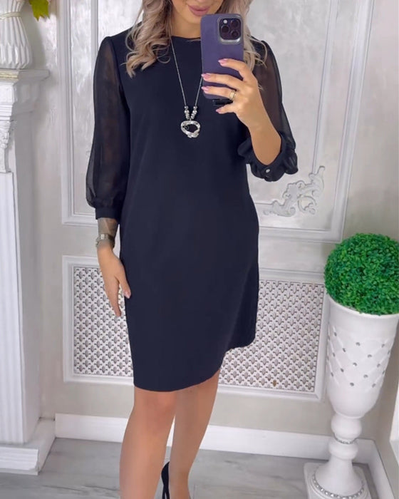 Solid color simple elegant dress