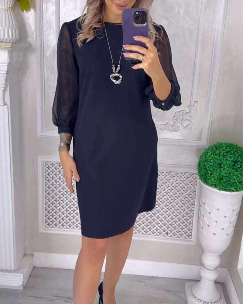 Solid color simple elegant dress