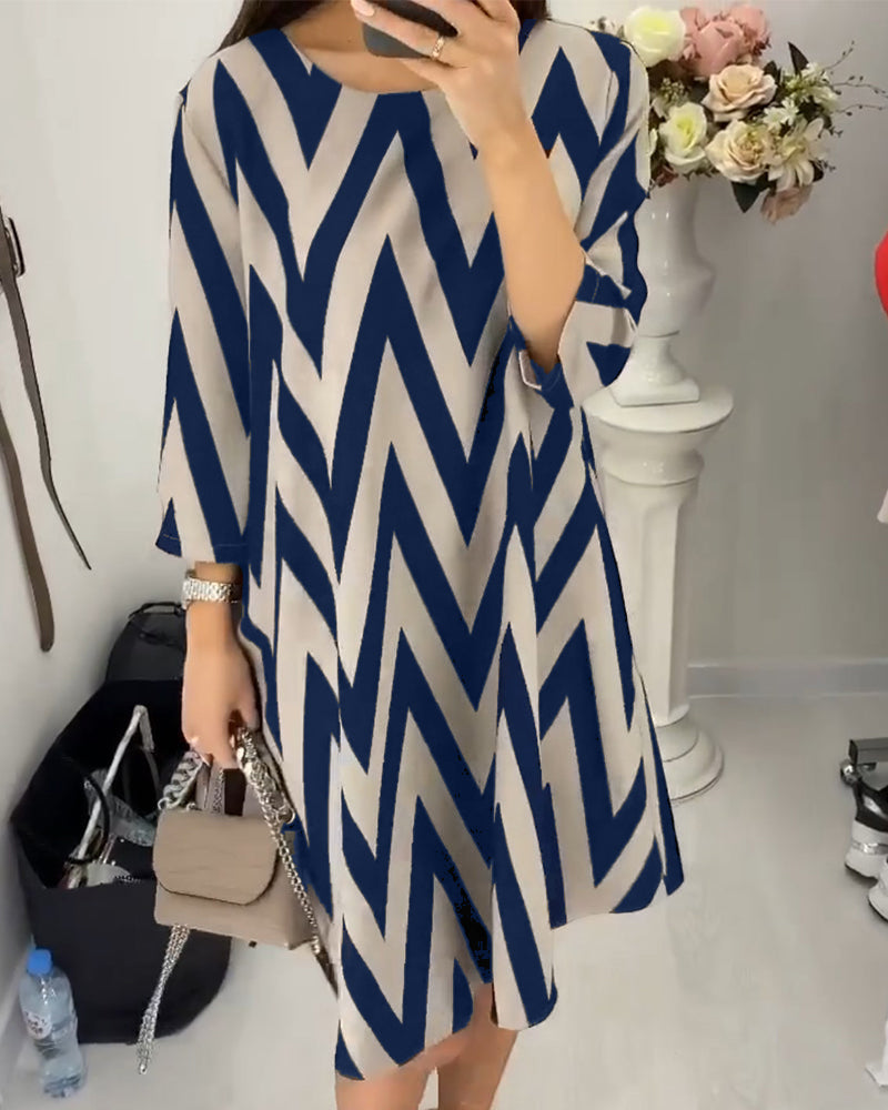 Printed loose dress