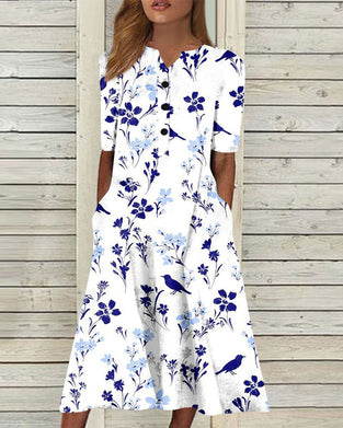 Floral print pocket dress