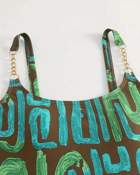 Sexy One-Piece Suspender Swimsuit