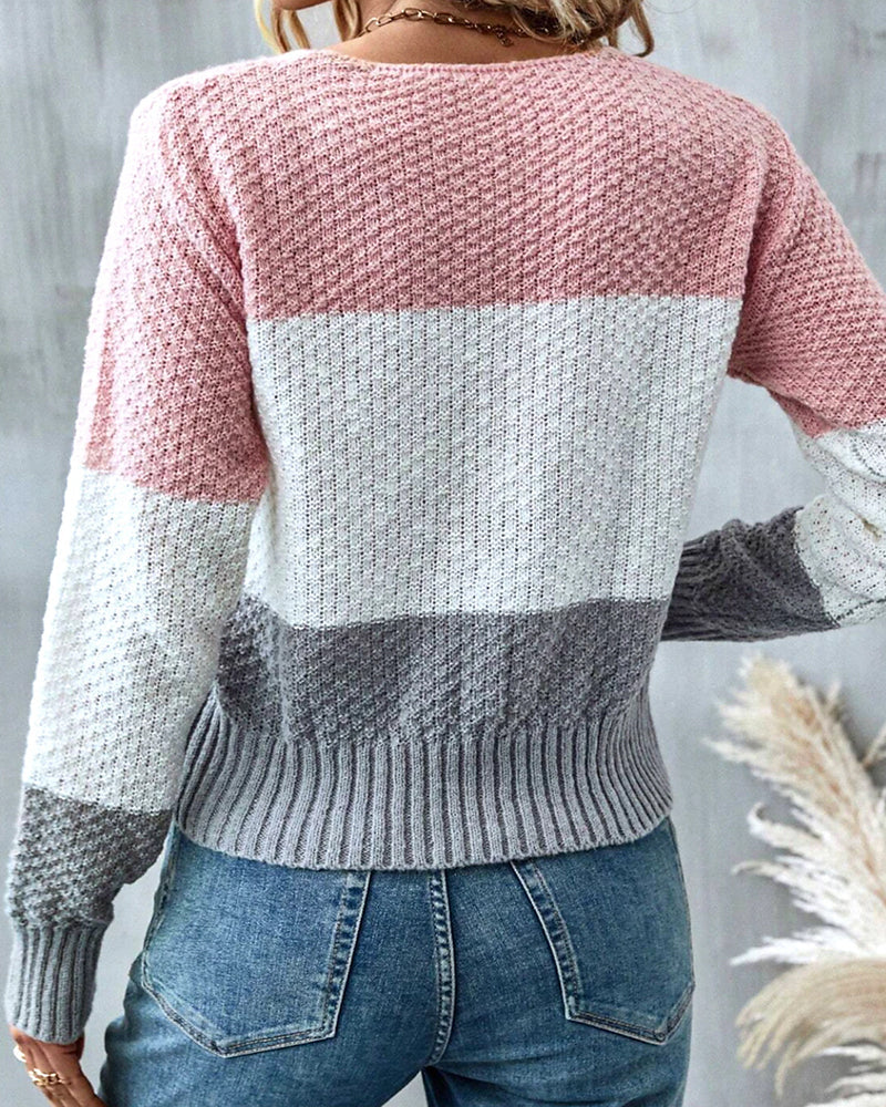 Women's color block pullovers