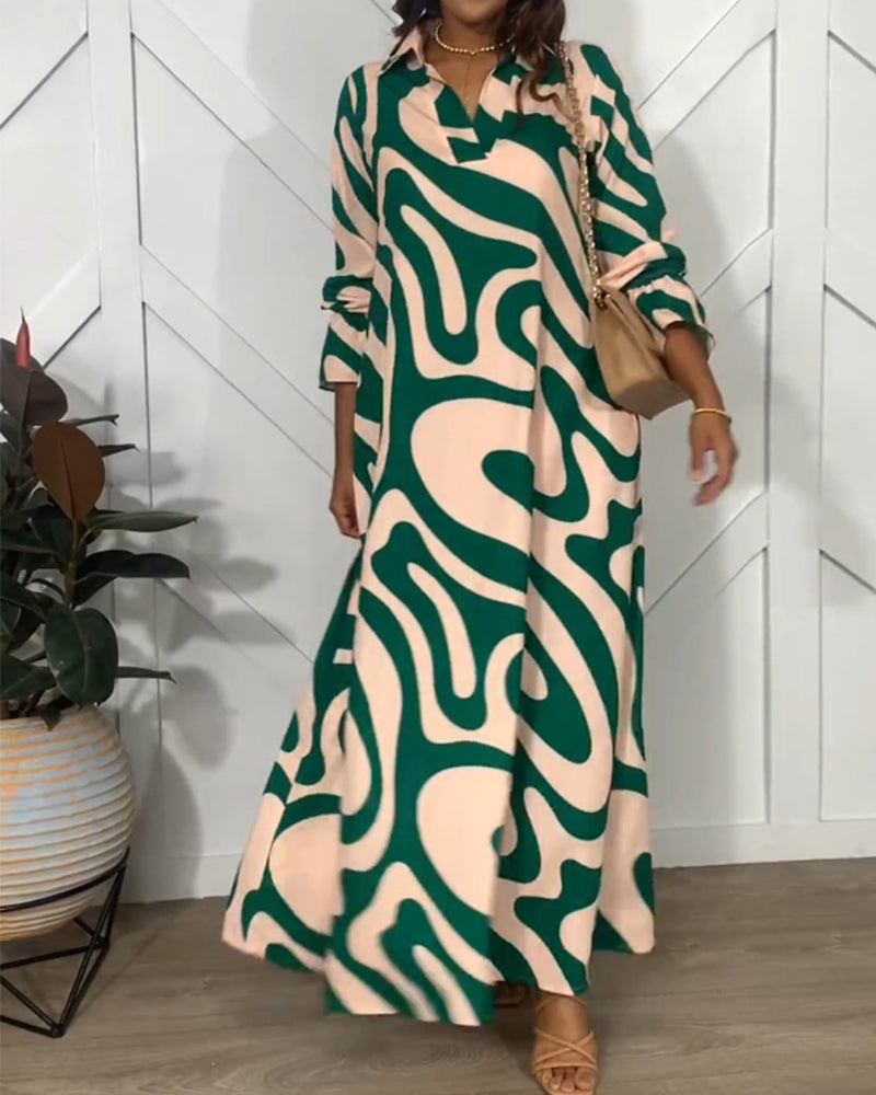 Elegant loose long sleeve dress