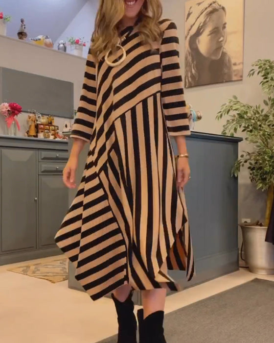 Striped Loose Casual Dress