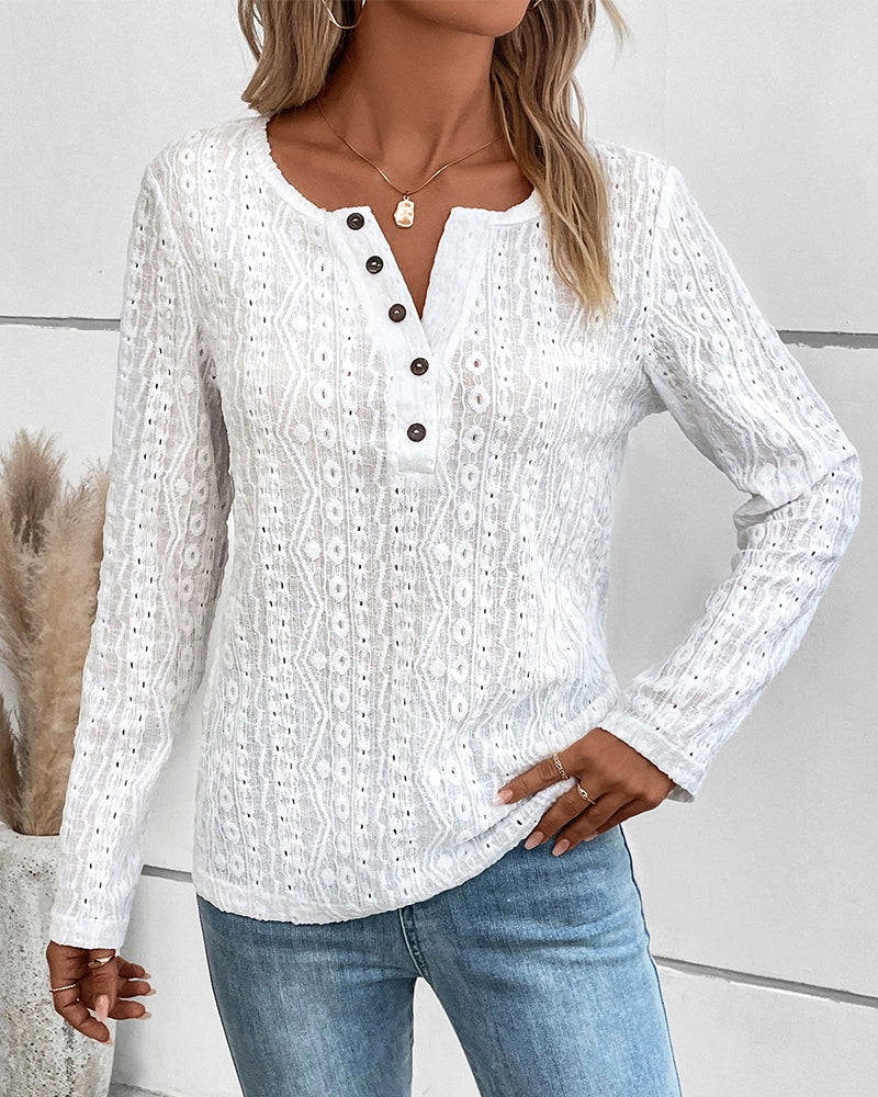 Solid color cutout top