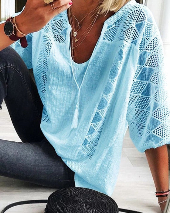 U-neck Lace Top