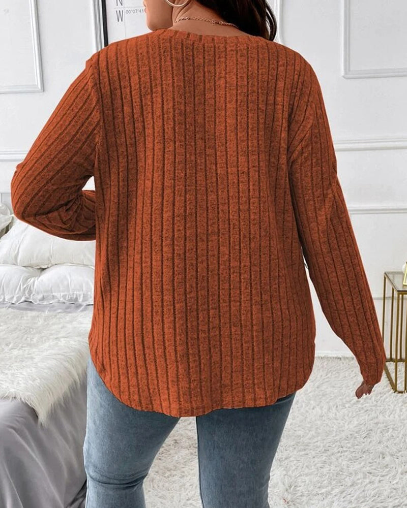 Solid color Blouses with long sleeve