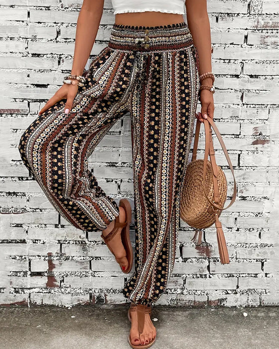 Ethnic casual printed pants