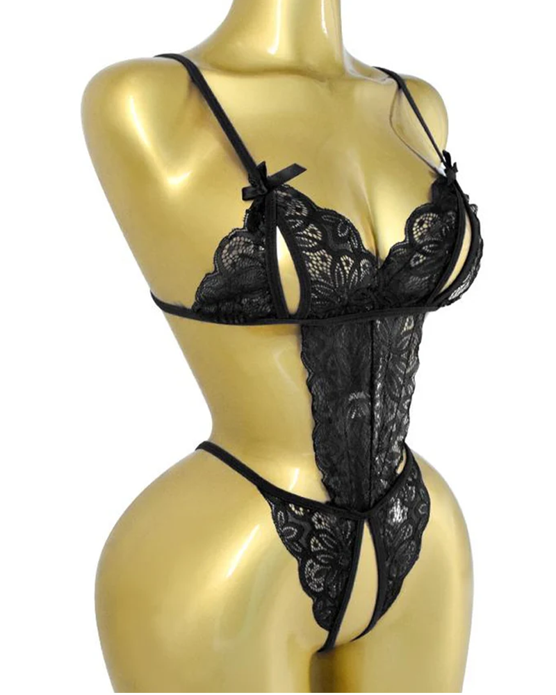 Lace Bowknot One-Piece Sexy Lingerie
