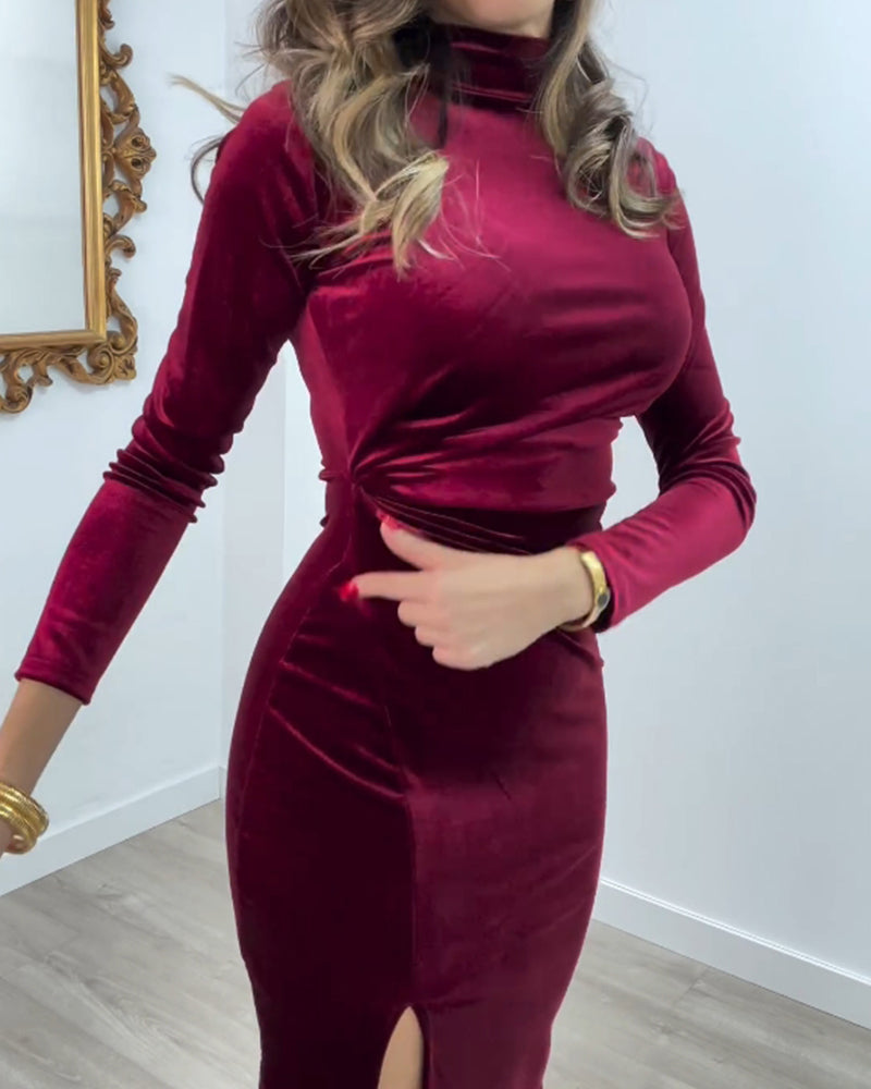 Abstract pattern print casual dress