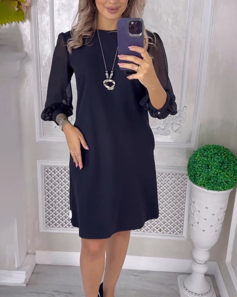 Solid color simple elegant dress