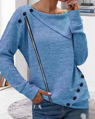 Lapel neck knit top