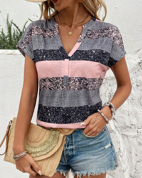 V-Neck Short-Sleeved T-Shirt