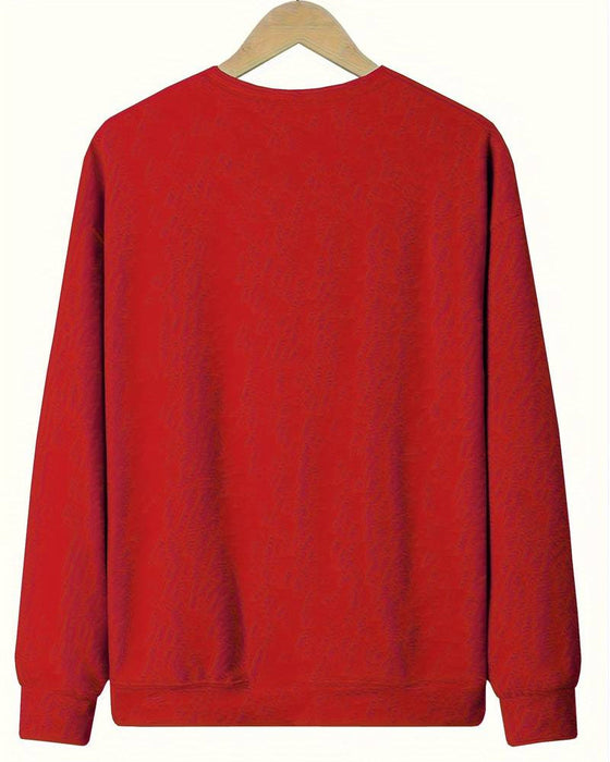 Letter and Love Print Sweatshirt