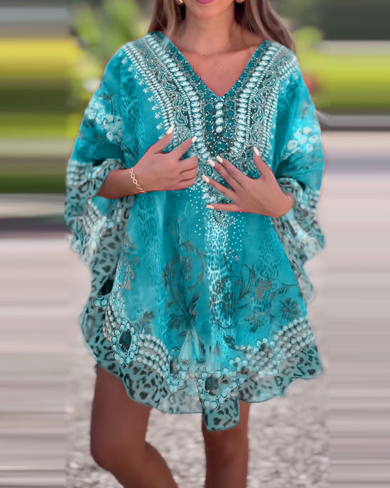 Ethnic Print Blouse