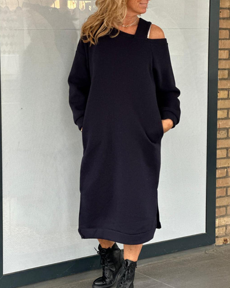 One shoulder strap casual dress