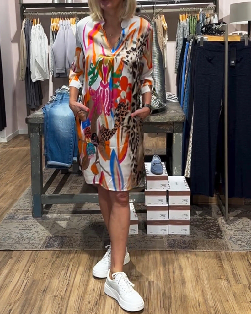 Women's daily casual color dress