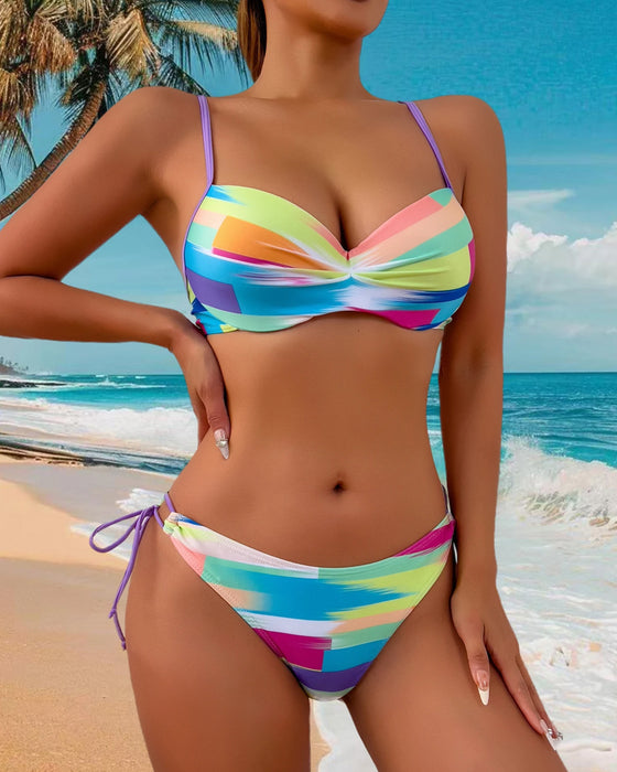 Two-Piece Printed Rope Bikini
