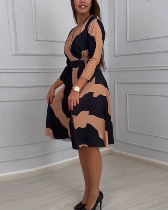 Vintage A-Line Dress with Print