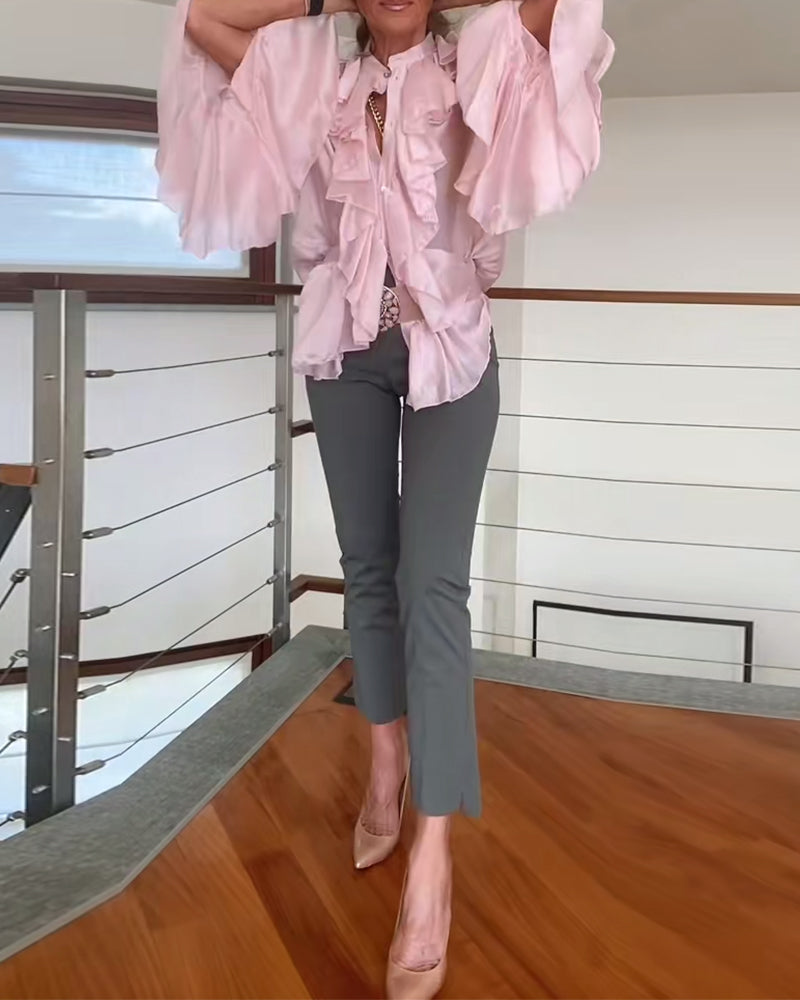 Fashionable Ruffled Blouse