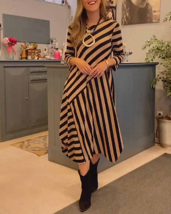 Striped Loose Casual Dress