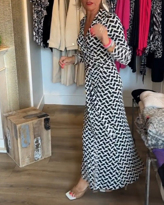 Slim fit printed dress