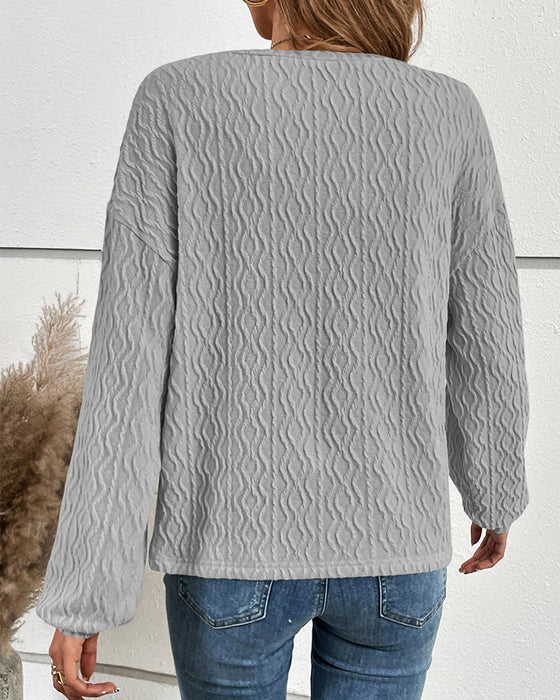 Solid Color Top with Buttons