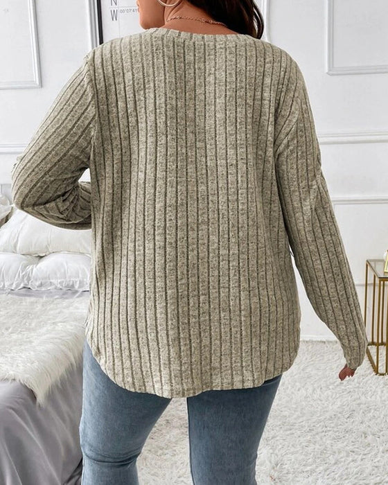 Solid color Blouses with long sleeve