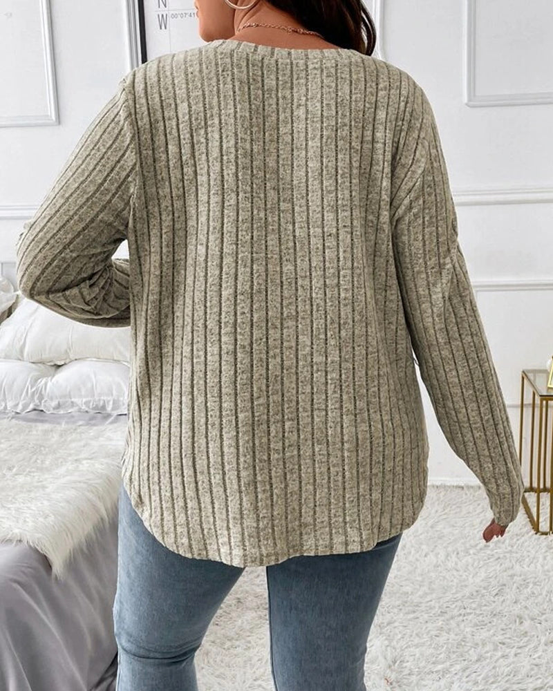 Solid color Blouses with long sleeve