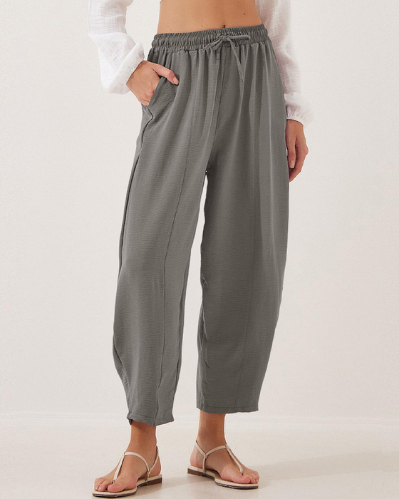 Casual Drawstring Pocket Pants