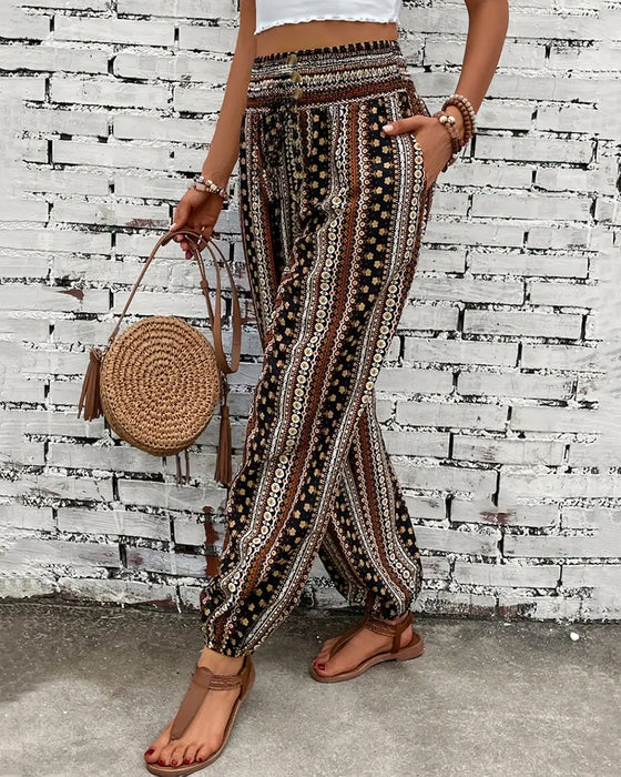 Ethnic casual printed pants