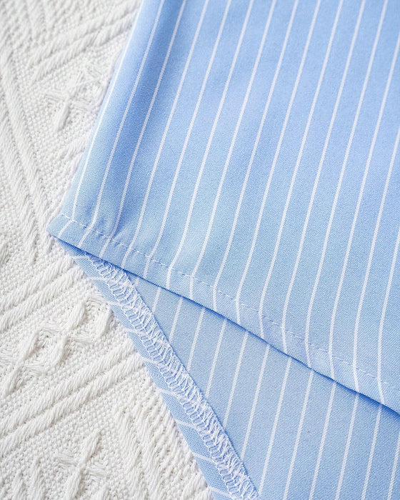 Striped print crew neck casual top