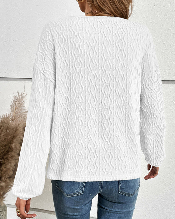 Solid Color Top with Buttons