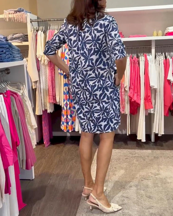 Above knee printed casual dress