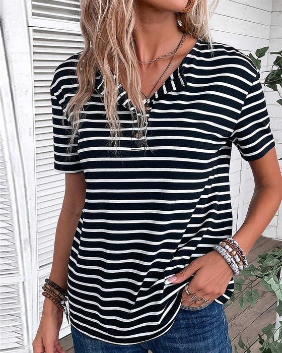 Short Sleeve Striped T-Shirt